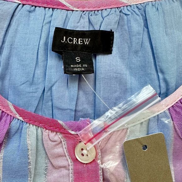 J. Crew Belted Button-up Dress In Pastel Stripe - Picture 8 of 9
